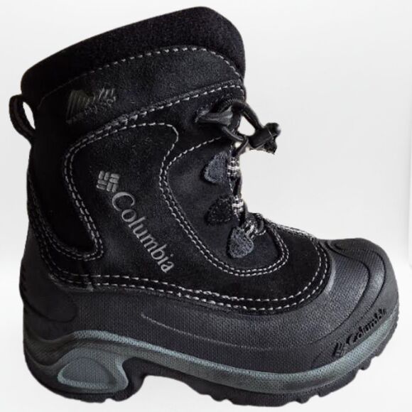 Columbia Winter Boots | Youth Size 13 | Black | Leather Suede Rubber | Bugaboot - Picture 1 of 10